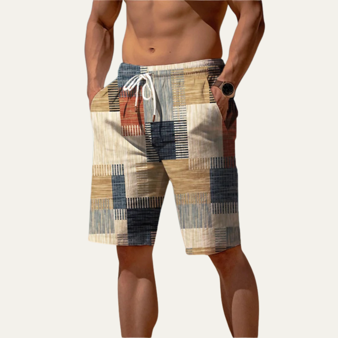 Freja Andersen | Herre afslappet snøre Checked sommer shorts