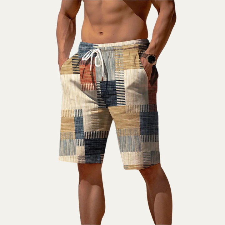 Freja Andersen | Herre afslappet snøre Checked sommer shorts