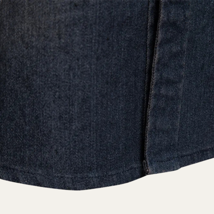 Freja Andersen | Herre trendy slim fit stående krave bomuld skjorte