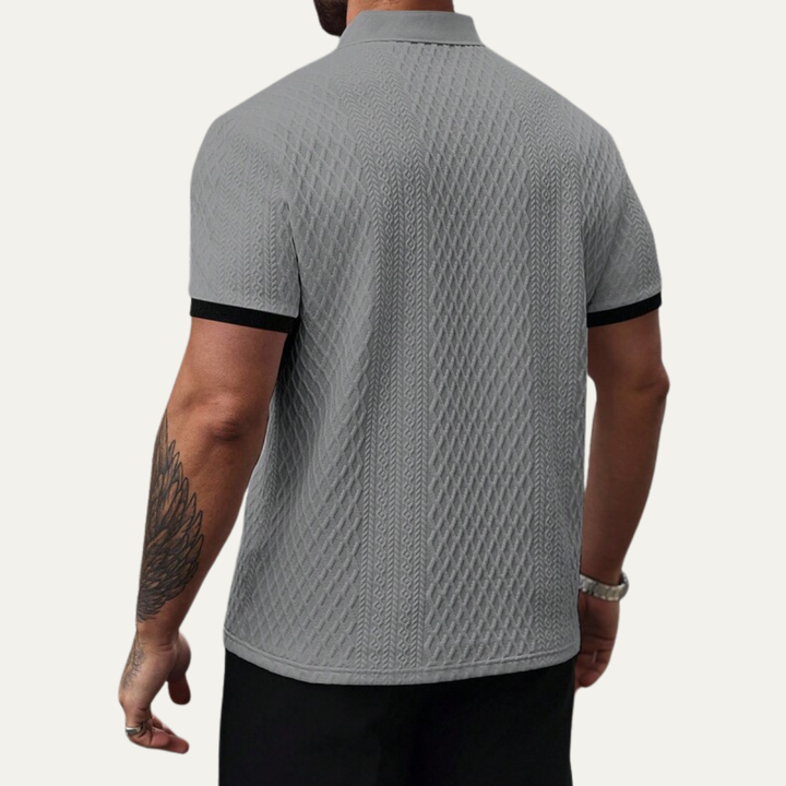 Glenbrook Hill herre afslappet tekstureret poloshirt med Contrast krave