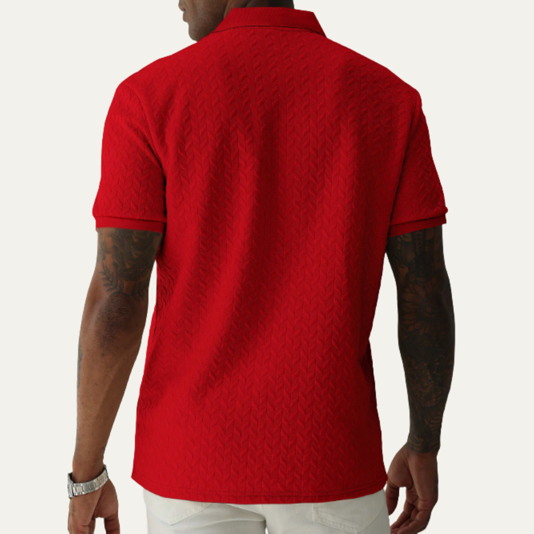 Oakridge Hill herre klassisk tekstureret sommer poloshirt