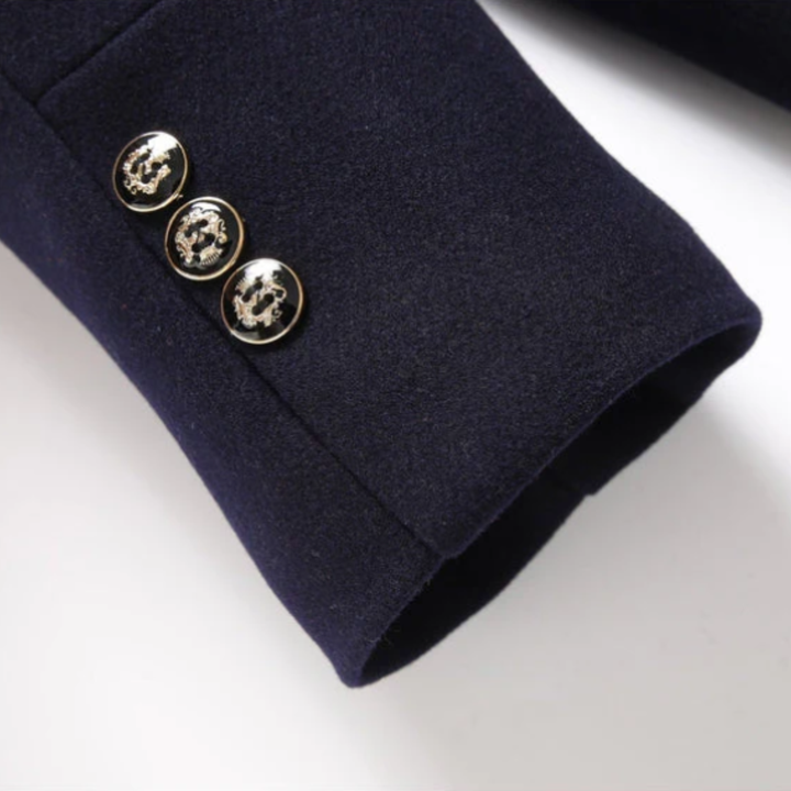 Freja Andersen | Herre Elegant klassisk uld vinter frakke med quiltet Lining
