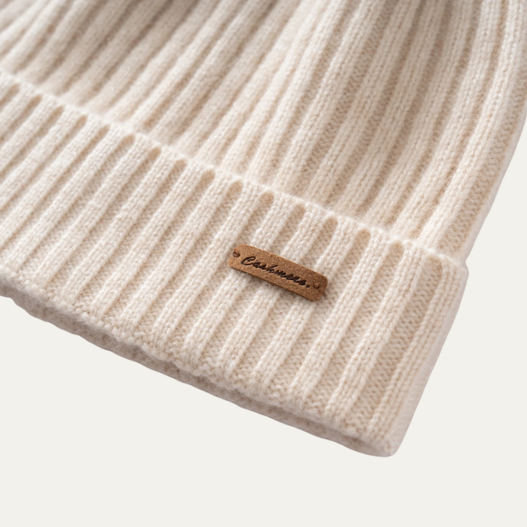 Freja Andersen | Herre Stylish ribstrikket kashmir Beanie