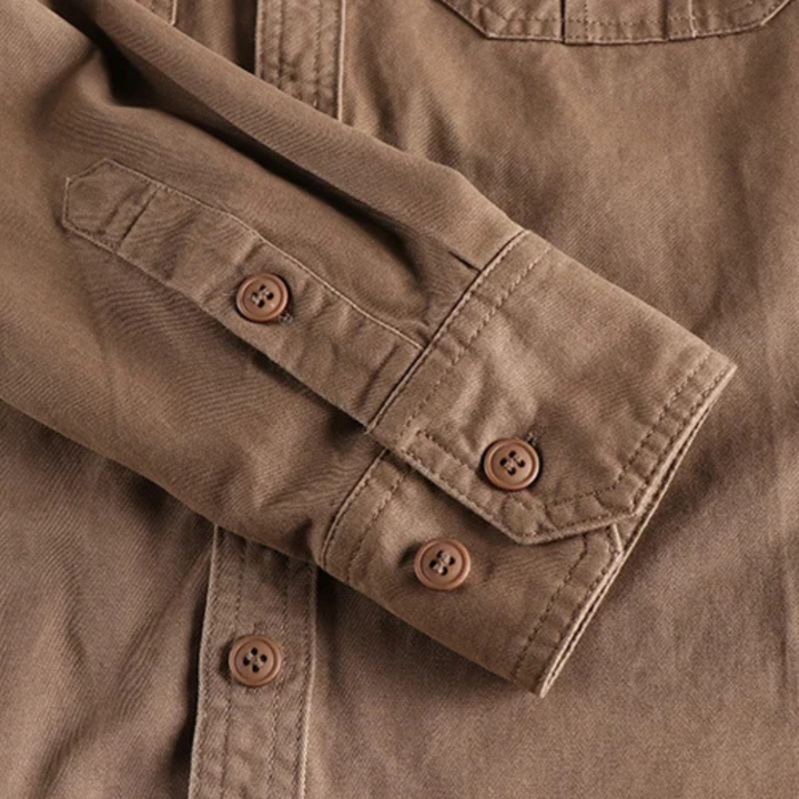 Freja Andersen | Herre vintage Washed Utility afslappet skjortejakke