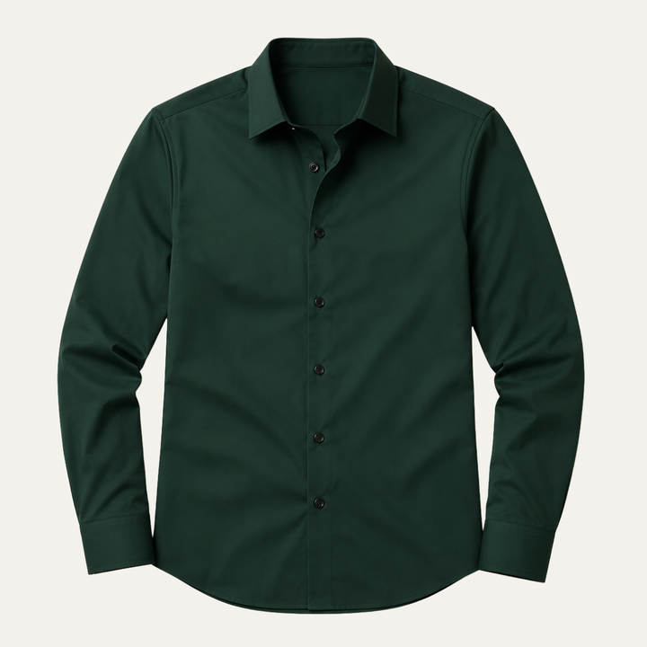 Freja Andersen | Herre stretch knaplukning slim fit kjole skjorte