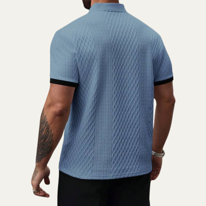 Brookside Park herre klassisk tekstureret poloshirt med Contrast krave