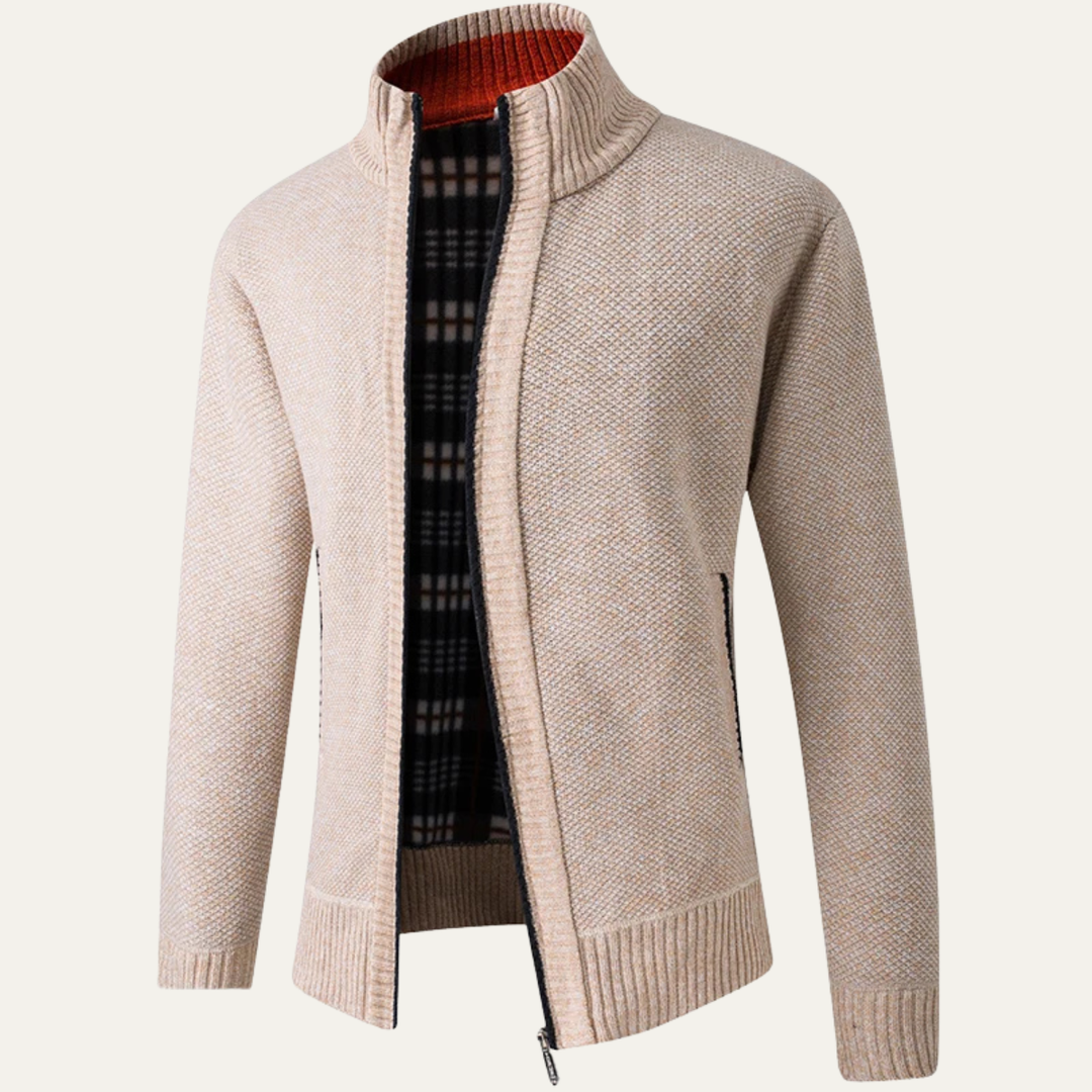 Cala Luna herre stående krave strik Zip cardigan