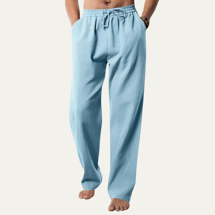 Larkspur | Herre bomuld Hemp åndbar Straight Leg bukser
