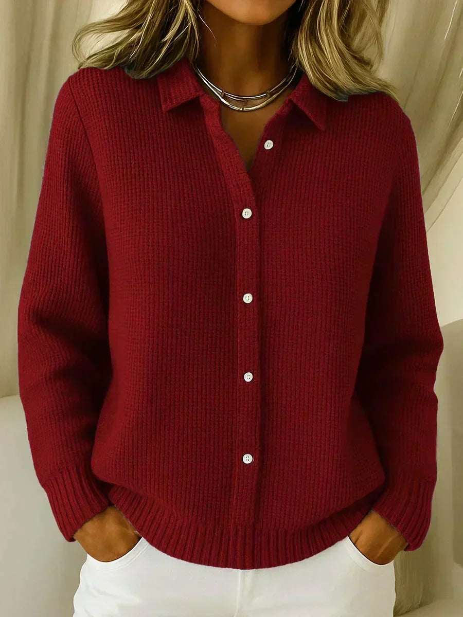 Camille™ | Tekstureret strik cardigan med knapper — 2