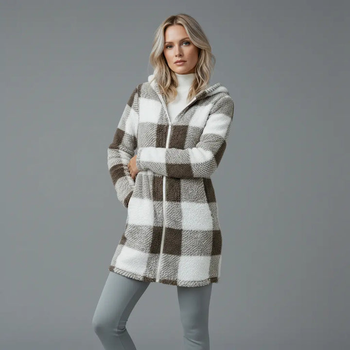 Willow | Ternet fleecefrakke med hætte — 3
