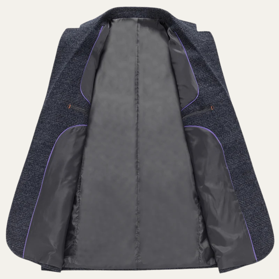Freja Andersen | Herre vintage Checkered Plaid blazerjakke