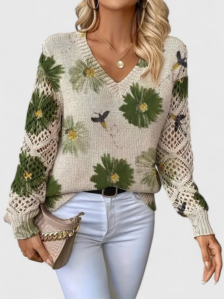 Aurélie | Elegant blomstret striktrøje — 12
