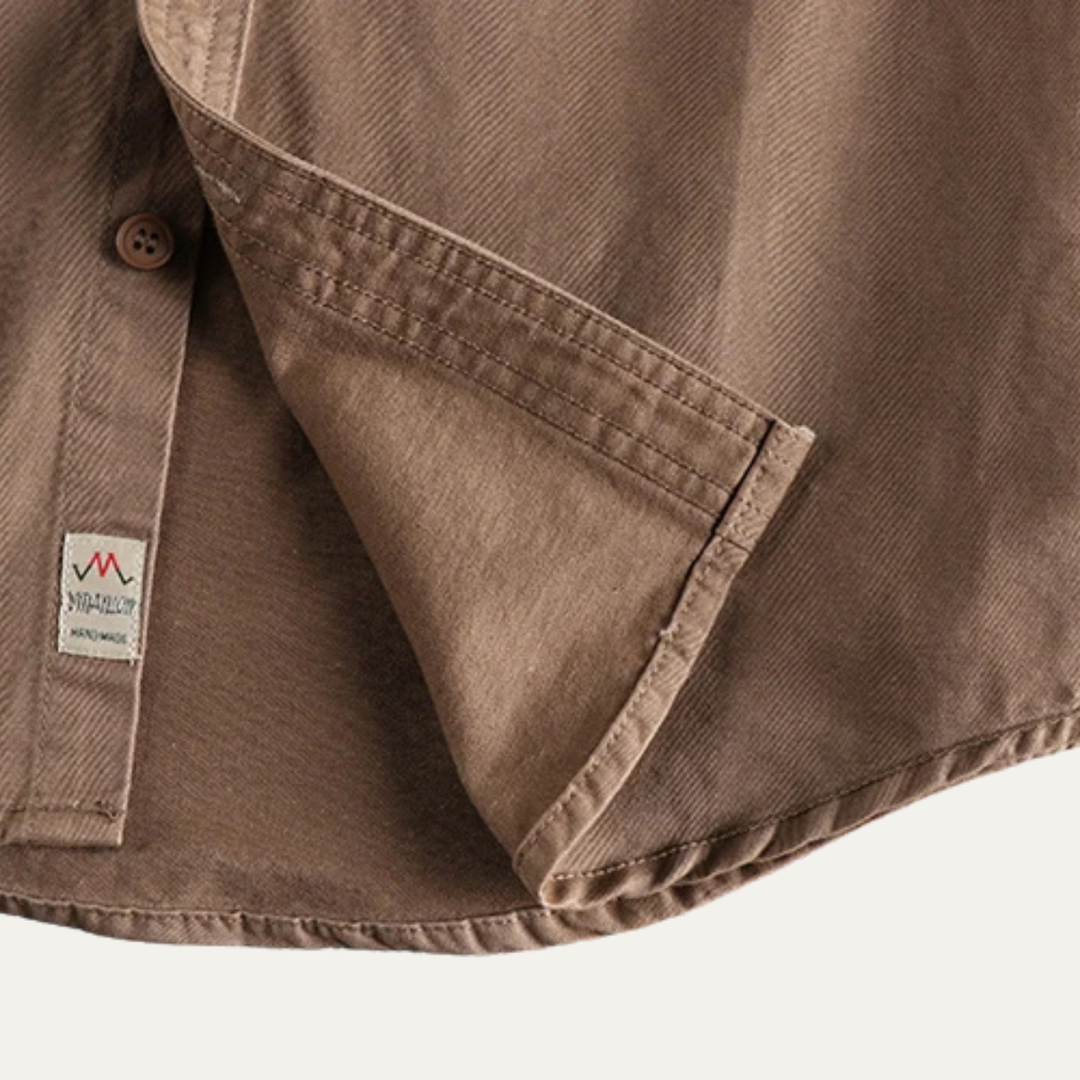 Freja Andersen | Herre vintage Washed Utility afslappet skjortejakke