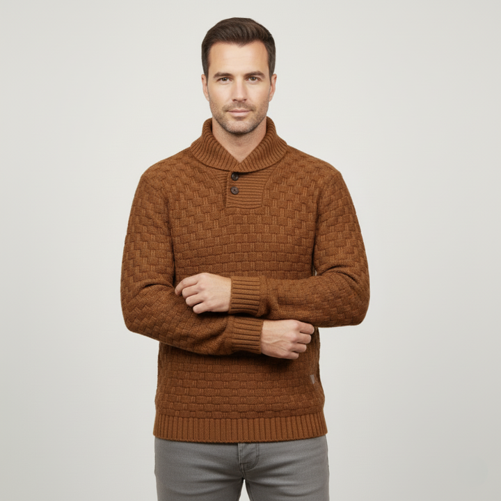 Brighton | Herre Chunky strik trøje med Buttons