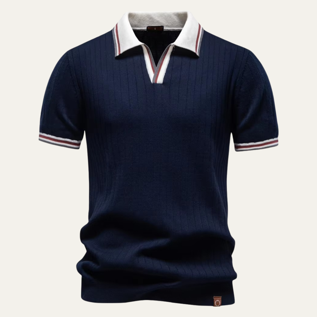 Freja Andersen | Herre strik poloshirt