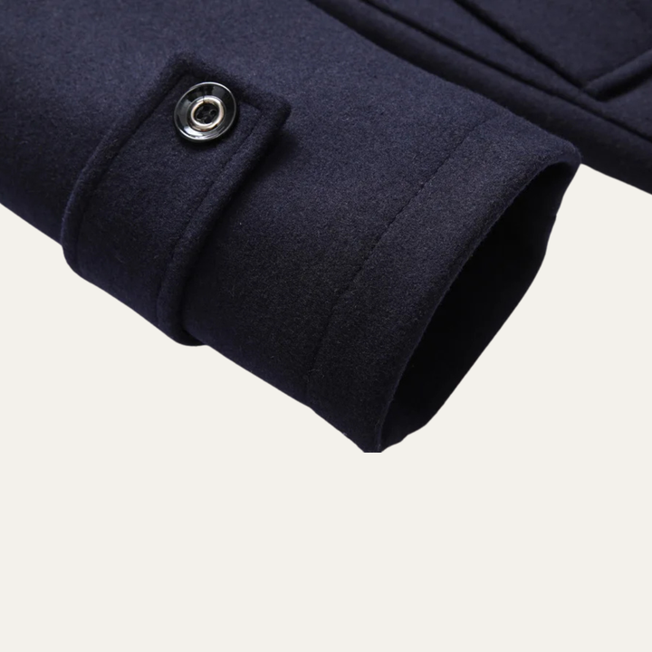 Freja Andersen | Herre uldblanding lang trenchcoat med Lapel krave