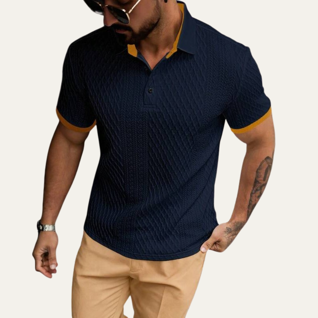 Crestview Ridge herre sommer tekstureret poloshirt med Contrast krave