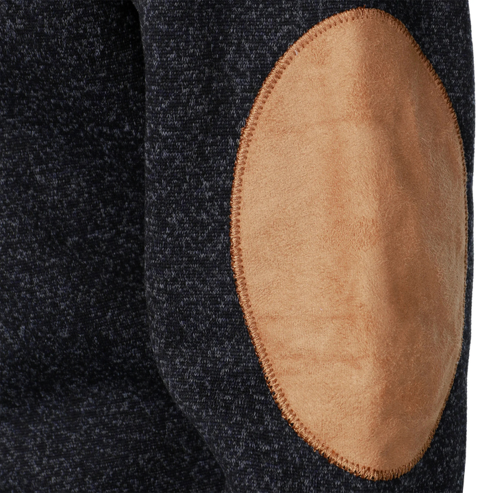 Freja Andersen | Herre stående krave fleecetrøje med ruskind Elbow Patches