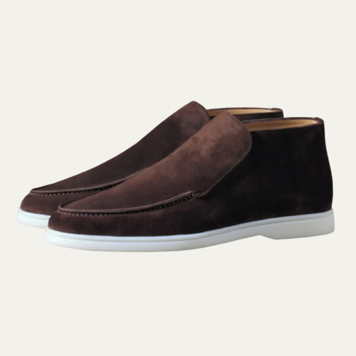 Freja Andersen | Herre klassisk stilren afslappet Slip On ruskind loafers