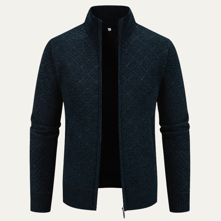 Freja Andersen | Herre varm fleeceforet tyk strikket Full Zip jakke