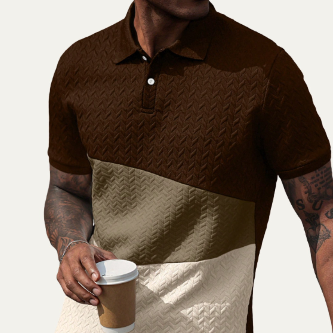 Oakridge Hill herre klassisk tekstureret sommer poloshirt