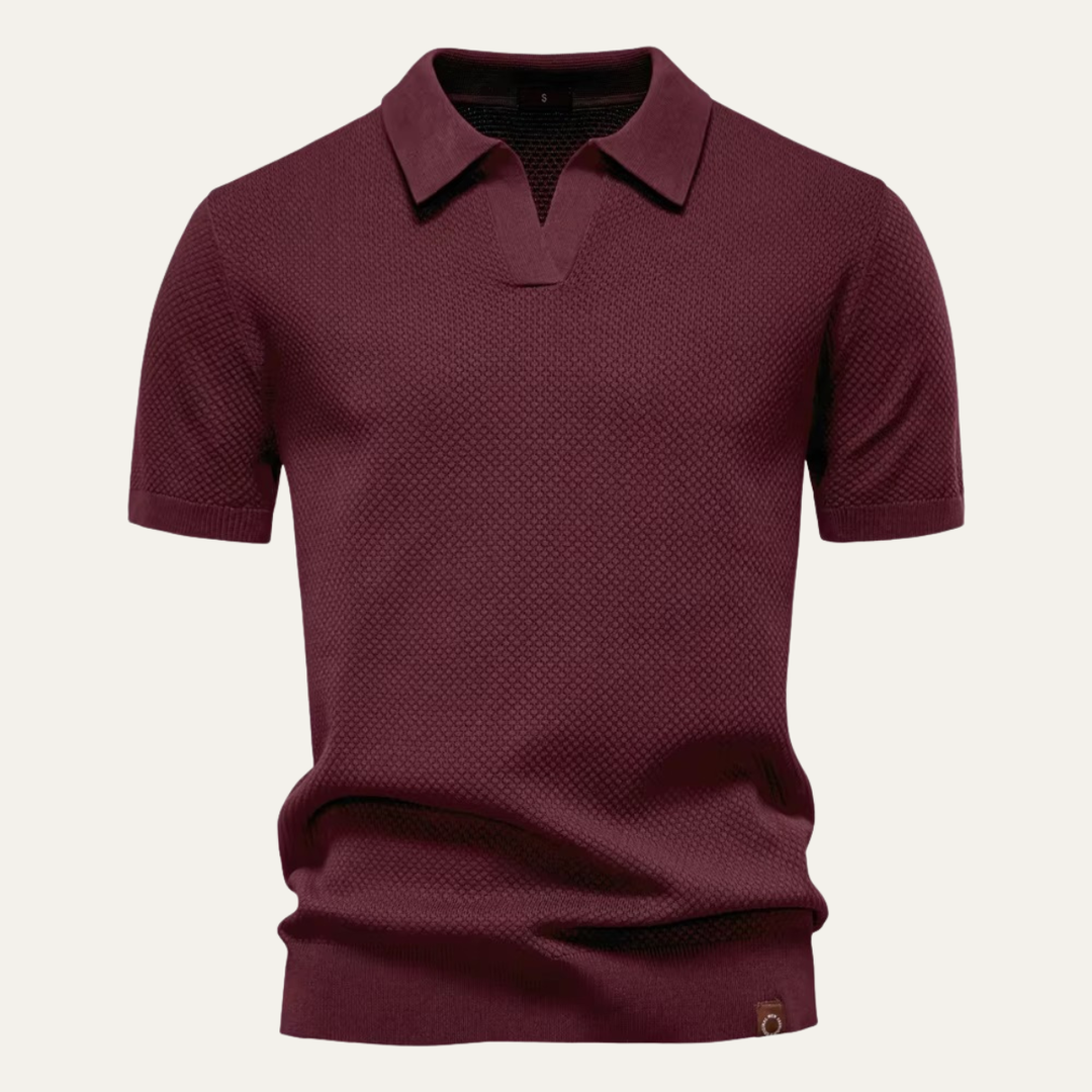 Freja Andersen | Herre strik poloshirt