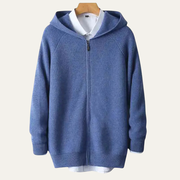 Riva Garda herre blød luksus merino uld Zipped trøje