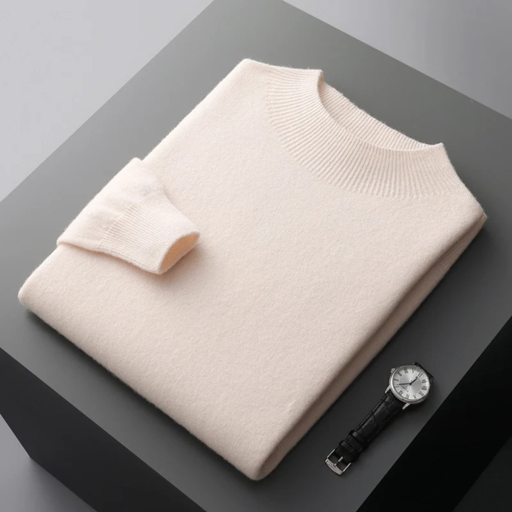 Taranto | Herre Plain Mock Neck strik trøje