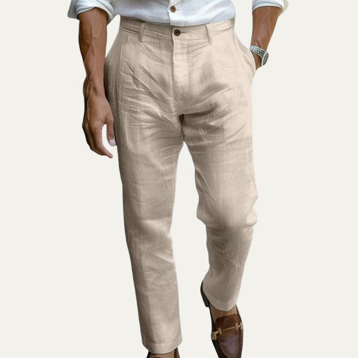 Elmwood Ridge herre bomuld hør Ankle Length bukser