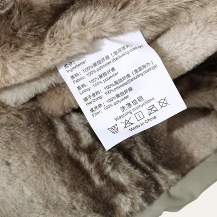 Lacco Ameno herre Fur Lined quiltet vinter jakke med sherpa krave