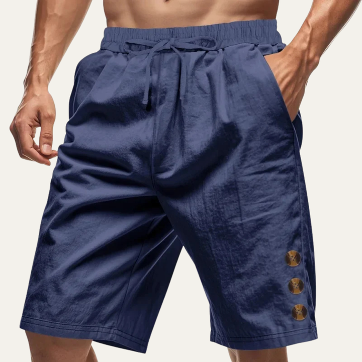 Freja Andersen | Herre afslappet knap Detail snøre sommer shorts