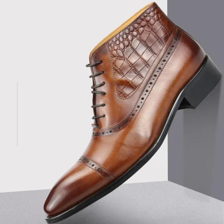 Capo Vaticano herre Formal læder Brogue snørelukning Ankle pæne støvler
