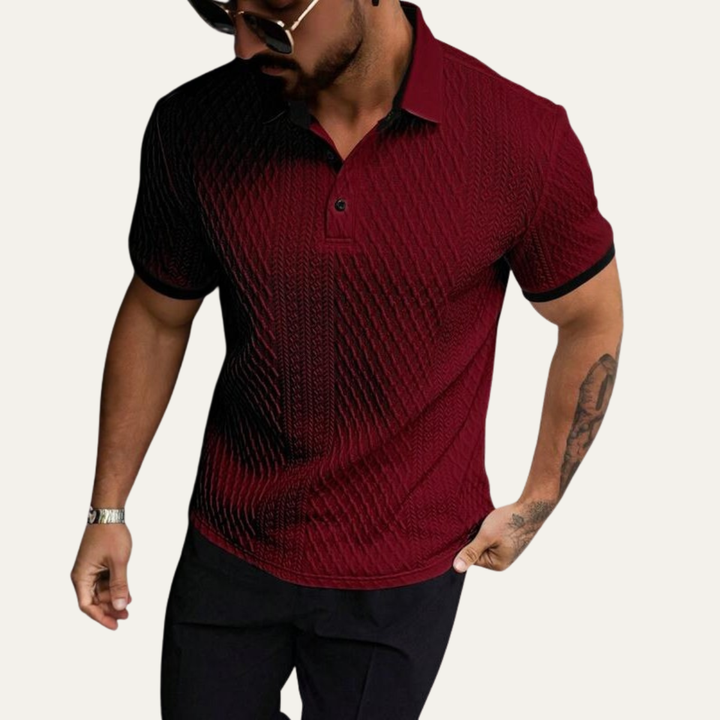 Glenbrook Hill herre afslappet tekstureret poloshirt med Contrast krave
