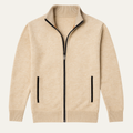 Glenwood | Herre klassisk strikket Zip cardigan med stående krave