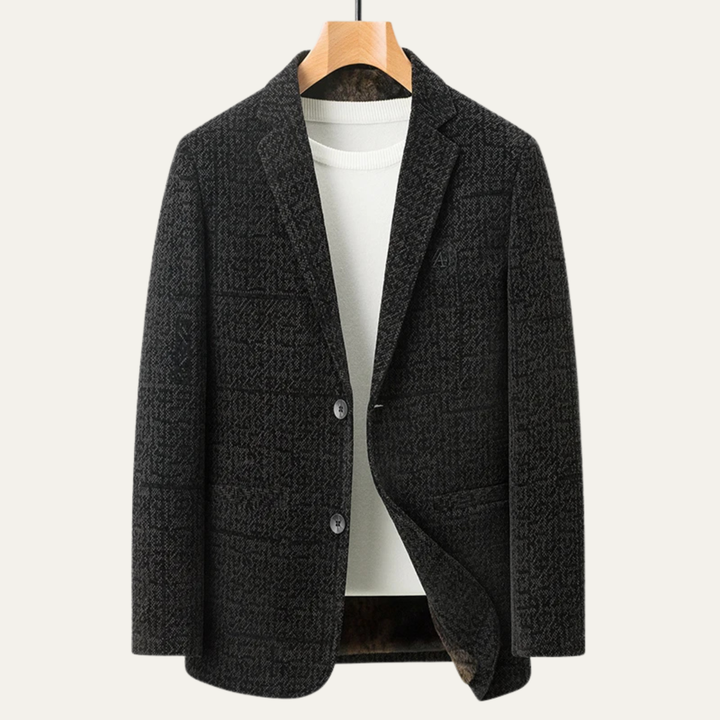 Freja Andersen | Herre business chenille varm Fur Lined blazer