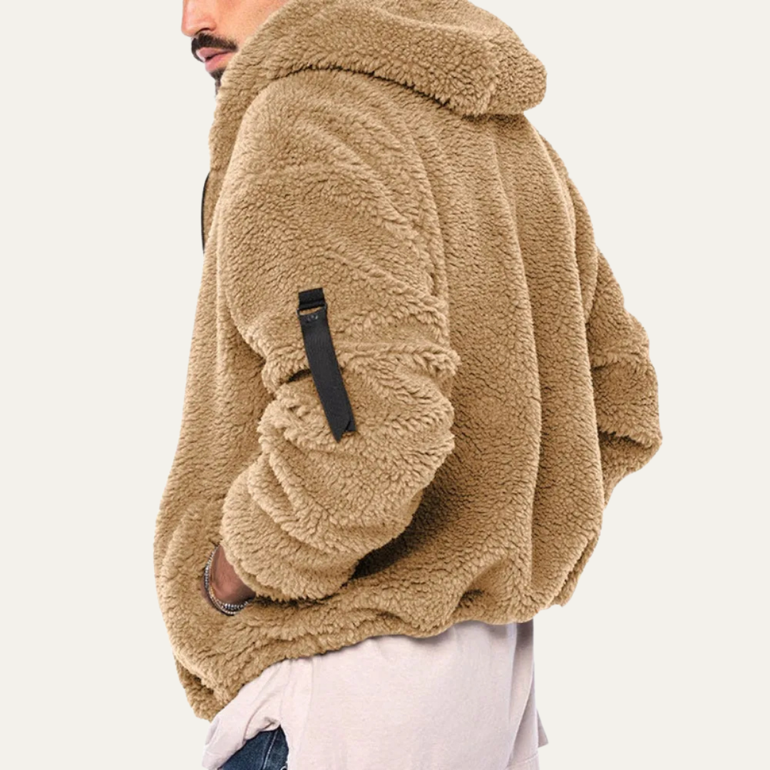 Freja Andersen | Herre Fleece varm blød Velvet Hoodie jakke