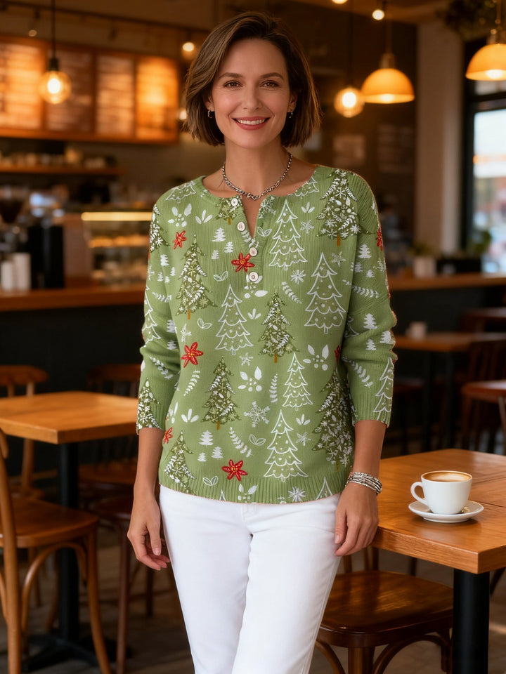 Raegan™ | Juletrøje med knapper — 6