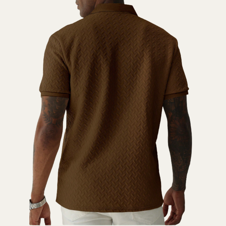 Oakridge Hill herre klassisk tekstureret sommer poloshirt