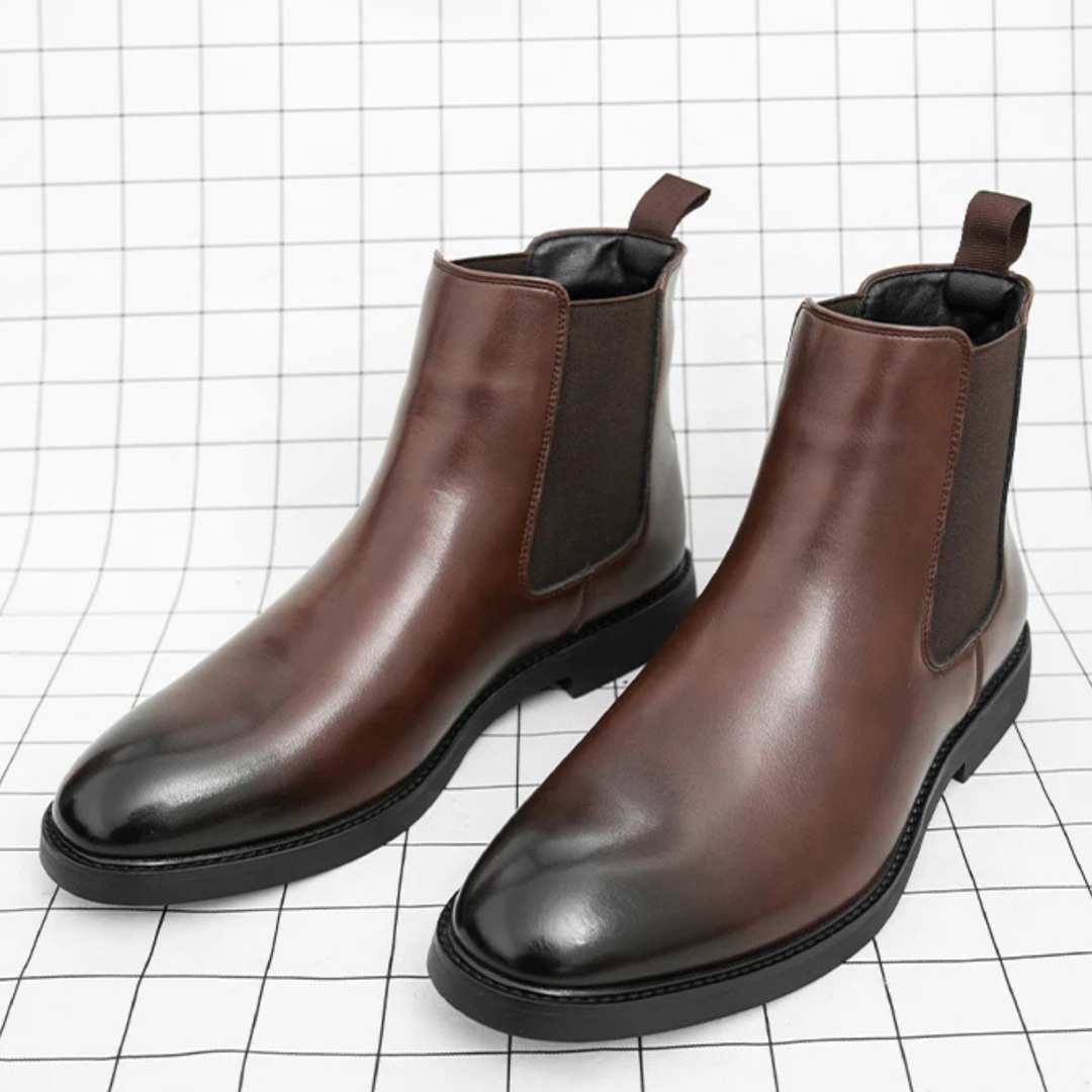 Brookshire Lane herre Stylish moderne Pointed Chelsea Ankle sko