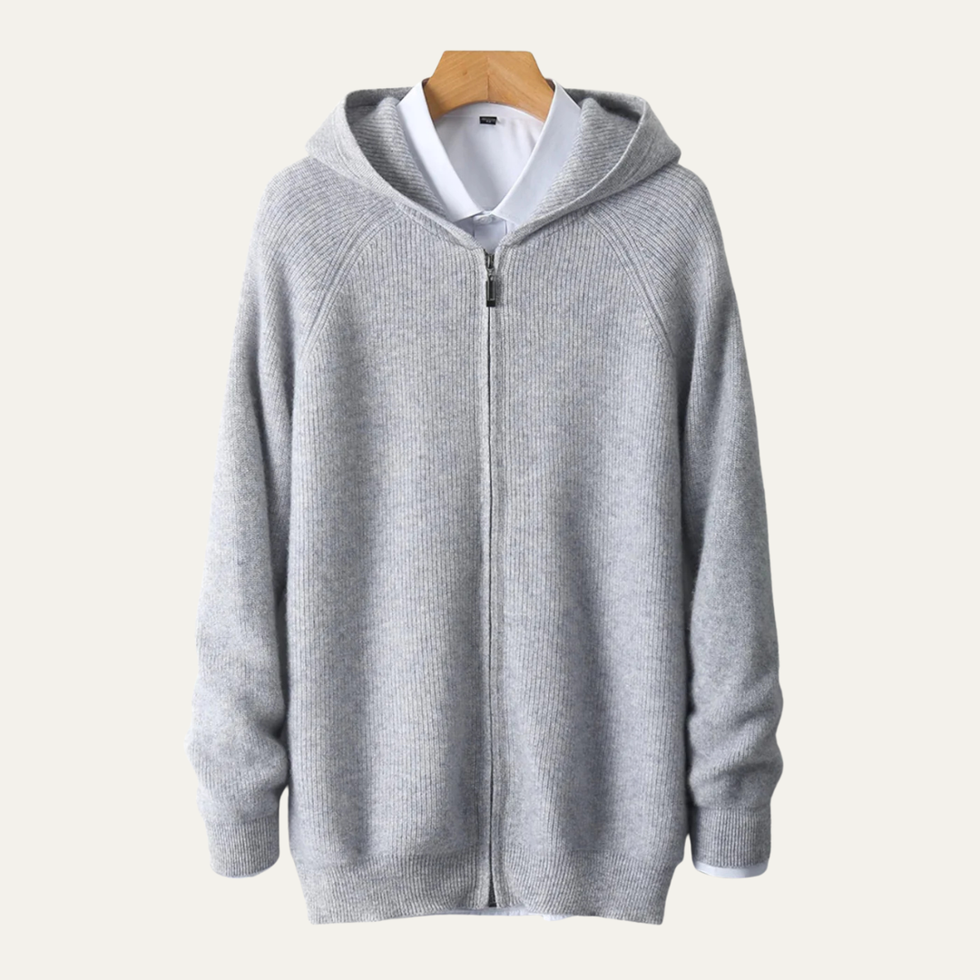 Riva Garda herre blød luksus merino uld Zipped trøje