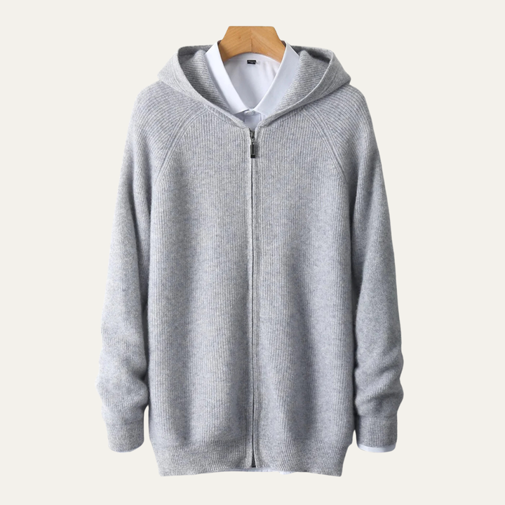 Riva Garda herre blød luksus merino uld Zipped trøje