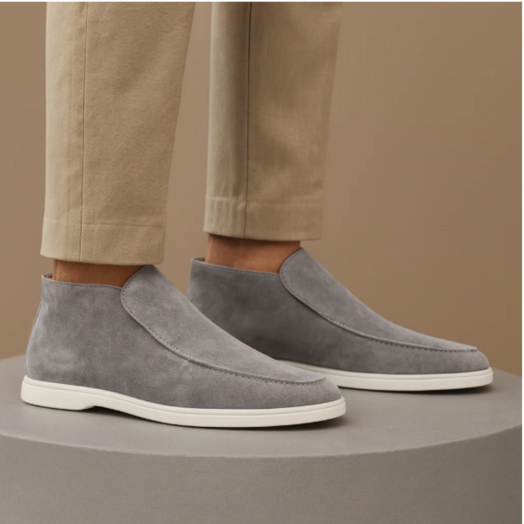 Freja Andersen | Herre klassisk stilren afslappet Slip On ruskind loafers