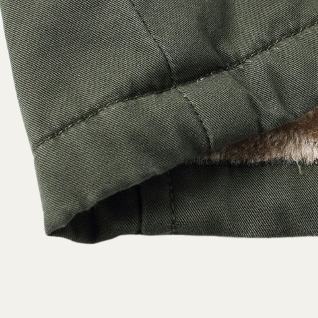 Freja Andersen | Herre fleeceforet jakke med varm Plaid Lining