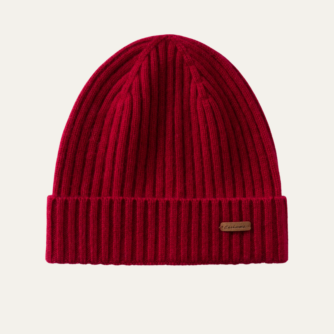 Freja Andersen | Herre Stylish ribstrikket kashmir Beanie