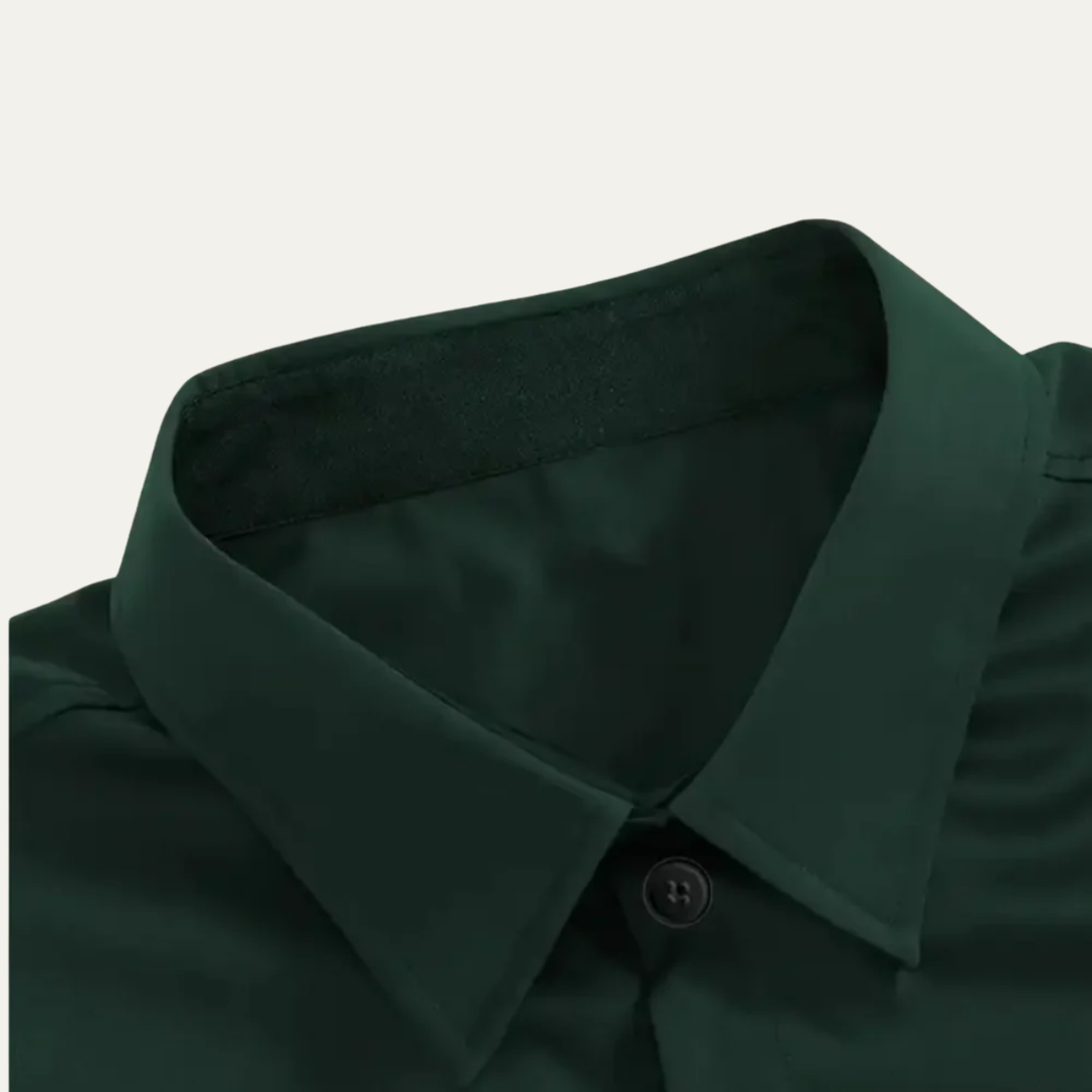 Freja Andersen | Herre stretch knaplukning slim fit kjole skjorte
