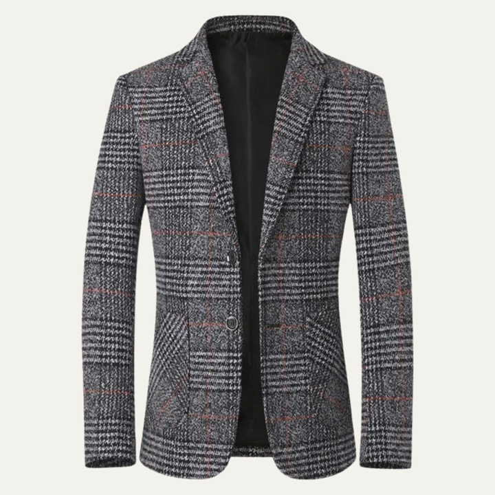 Freja Andersen | Herre slim fit Check Plaid tweed blazersæt