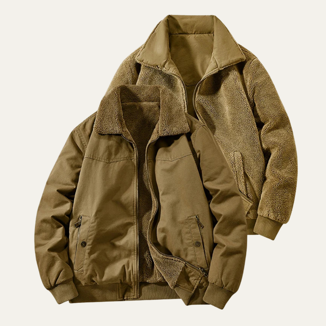 Freja Andersen | Herre fleeceforet Reversible bomberjakke