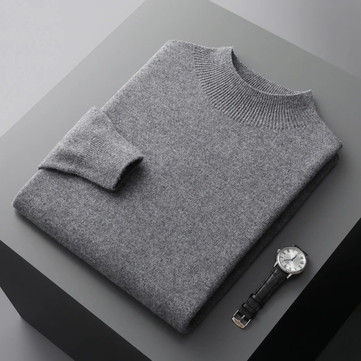 Taranto | Herre Plain Mock Neck strik trøje