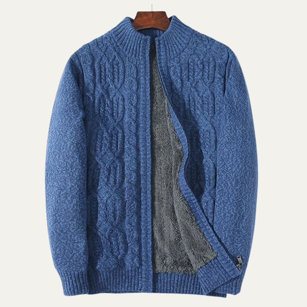 Bellwood | Herre uld Fleece vinter Zip cardigan