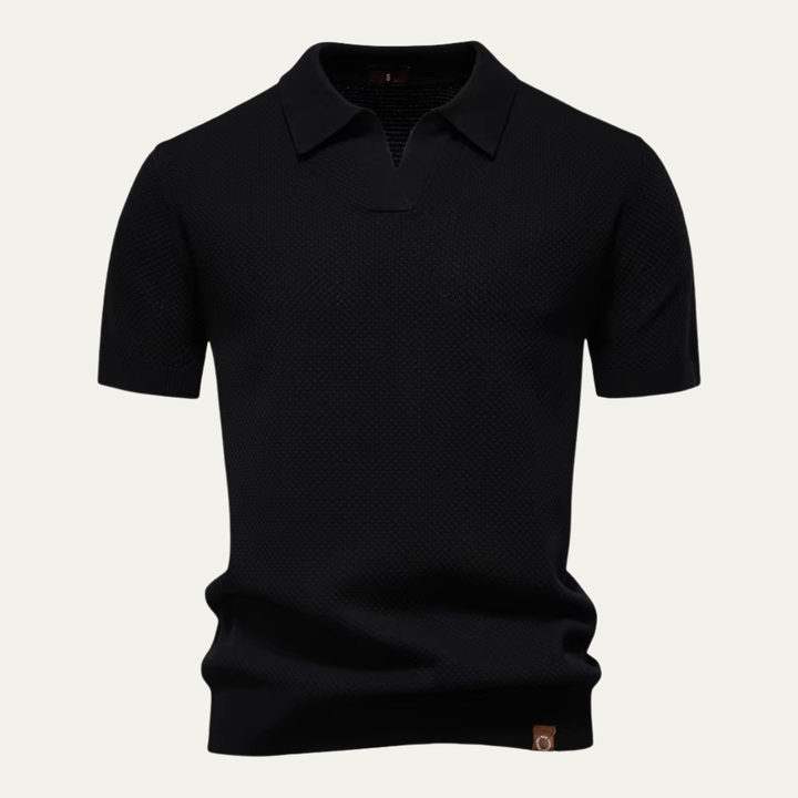 Freja Andersen | Herre strik poloshirt